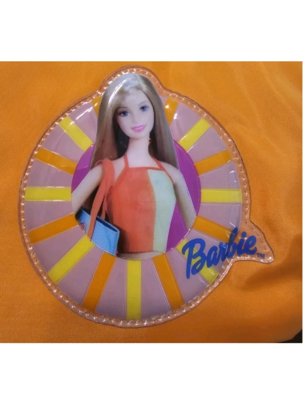NWT 2003 Barbie Beach Tote Bag Pyramid Accessories Orange/Green Y2K Vintage Doll